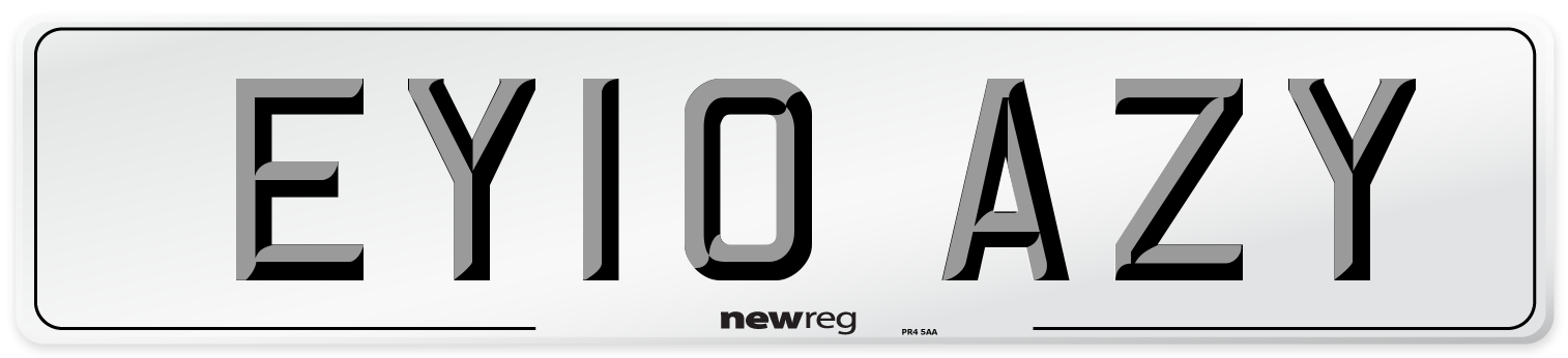 EY10 AZY Number Plate from New Reg